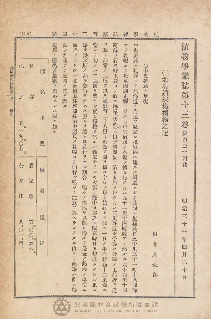 植物學雜誌 第十二卷第百三十四號